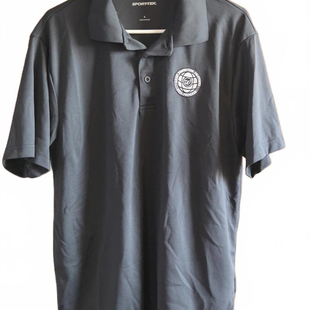 Sport-tek polo pullover men's shirt gray Size L